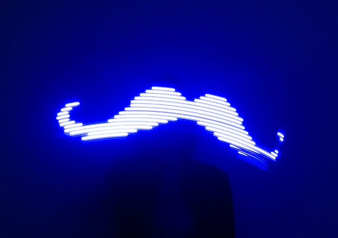 The Mstick can be used for drawing light-shapes in the air