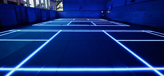 Another view of the lights on ASB GlassFloor