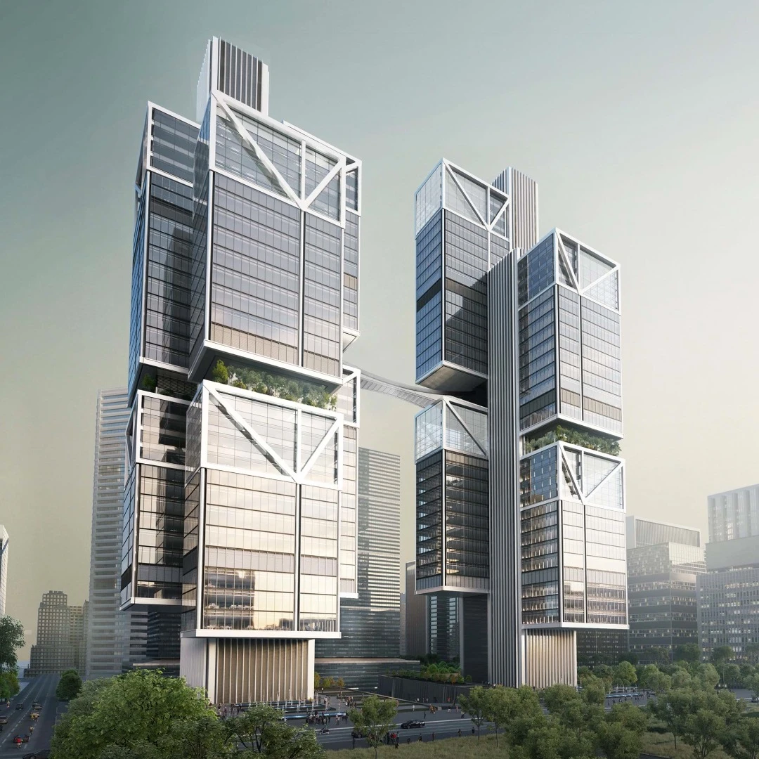 The towers will include research and development areas, as well as office space, a theater, gymnasium and robot fighting rings