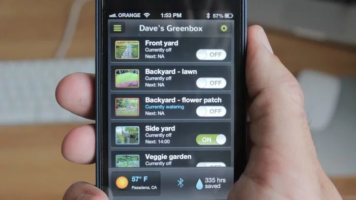 The app enables you to customize up to eight watering stations in your home irrigation system (Photo: 22seeds)