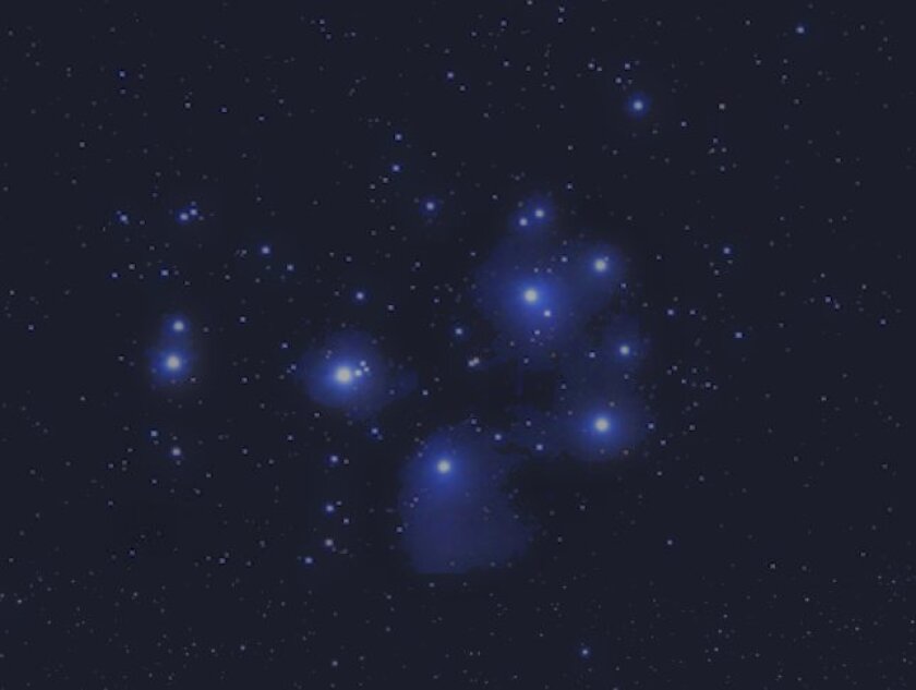 The Pleiades photographed using a 90 mm (3.5 in) telescope (Photo: Rochus Hess)