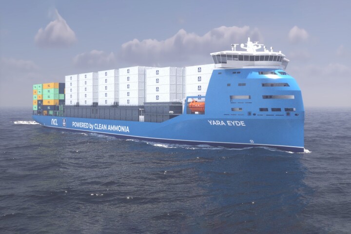 The Yara Eyde promises to be the world's first clean ammonia-powered container ship