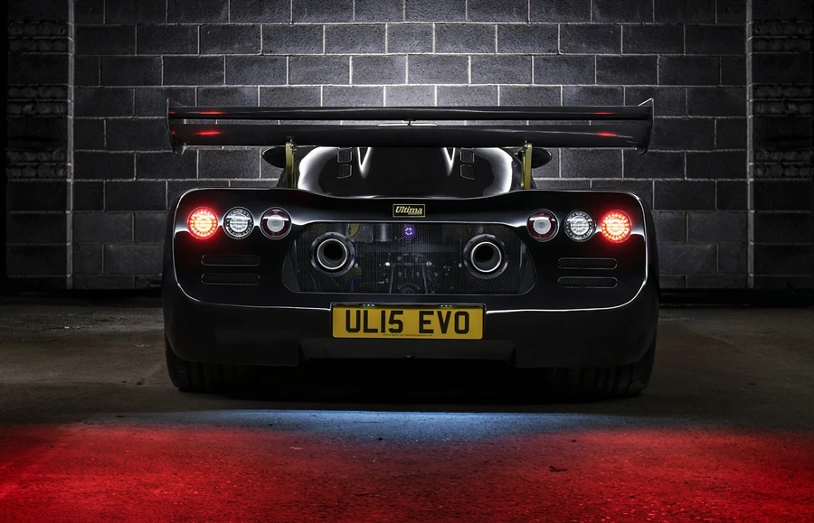 The view of the Ultima Evolution that other drivers will likely see most