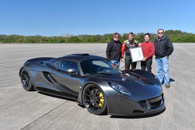 The Hennessey Venom GT run was verified by Racelogic