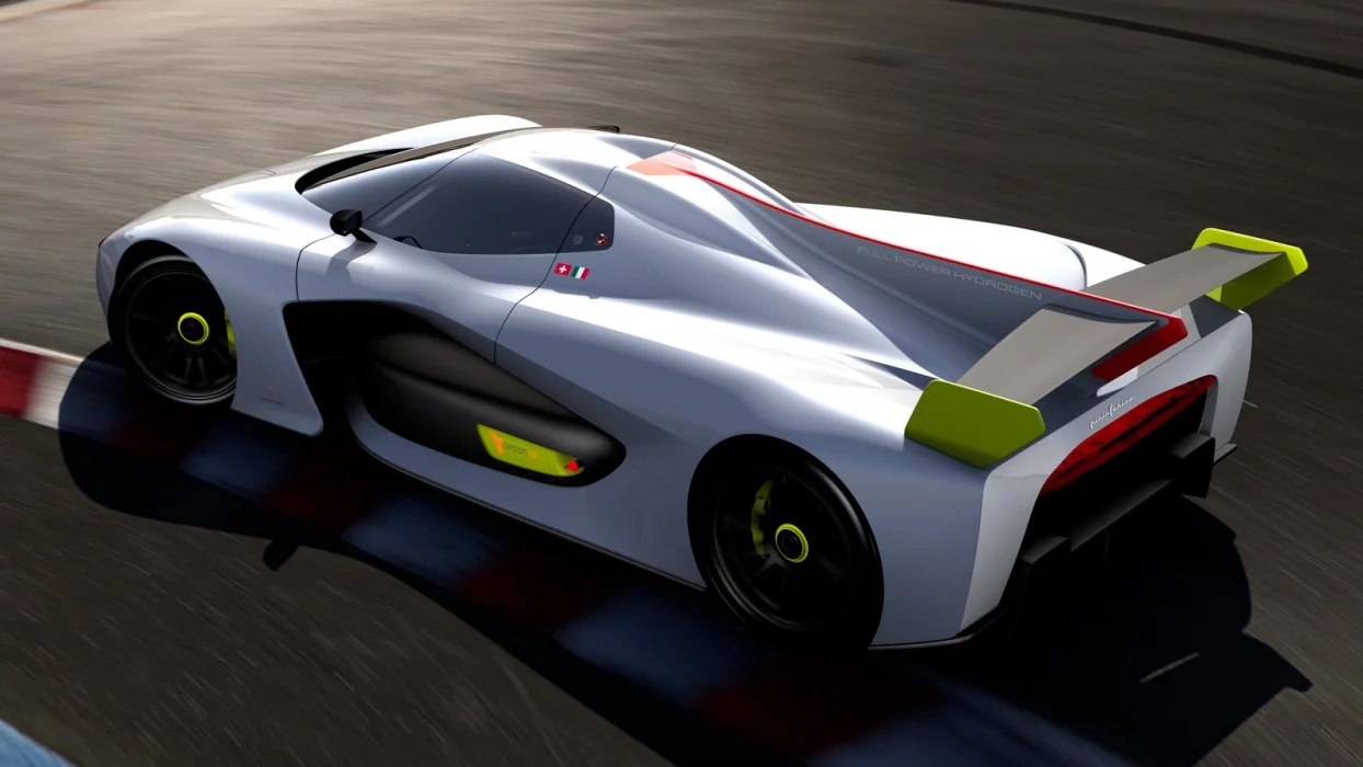 Pininfarina H2 Speed concept corners on the test track