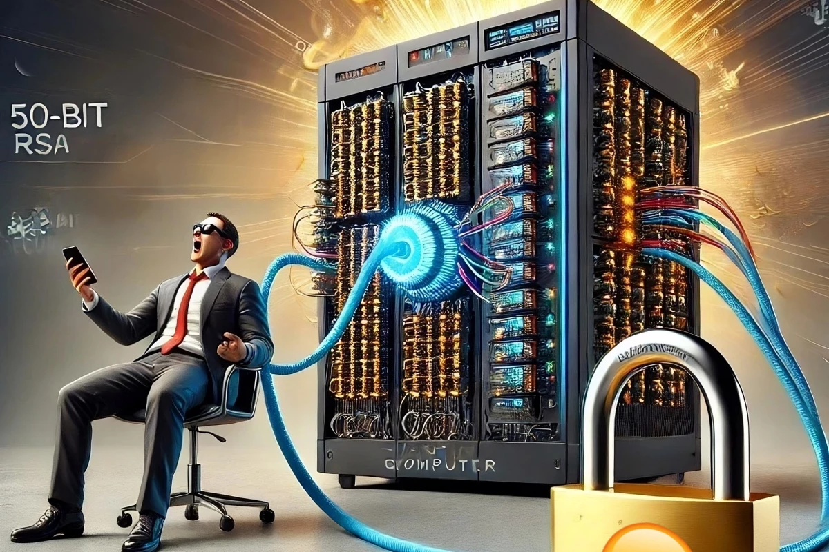 Hacking a 50-bit RSA key is so easy you could do it with your cell phone in seconds