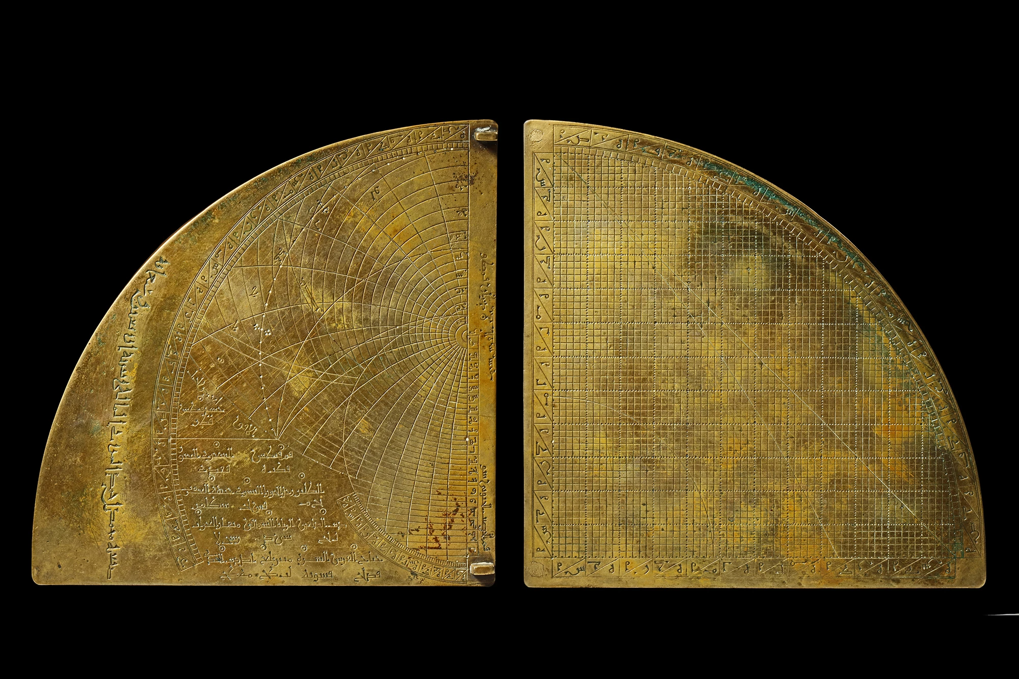 This Early Mamluk Brass Astrolabe-Quadrant is believed to have been made in Damascus around 1339-40 AD. It sold for €409,600 ($463,356) at Oriental Art Auctions on 6 December 2021