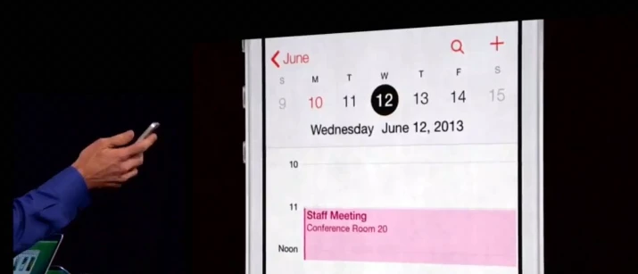 The new calendar in iOS 7