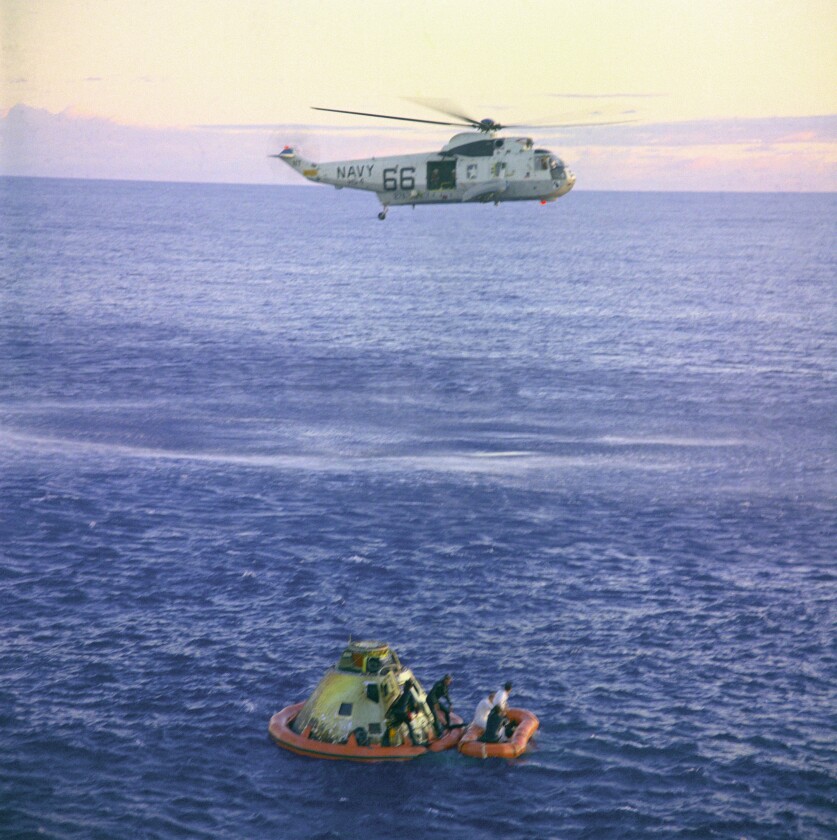Apollo 10 returns to Earth