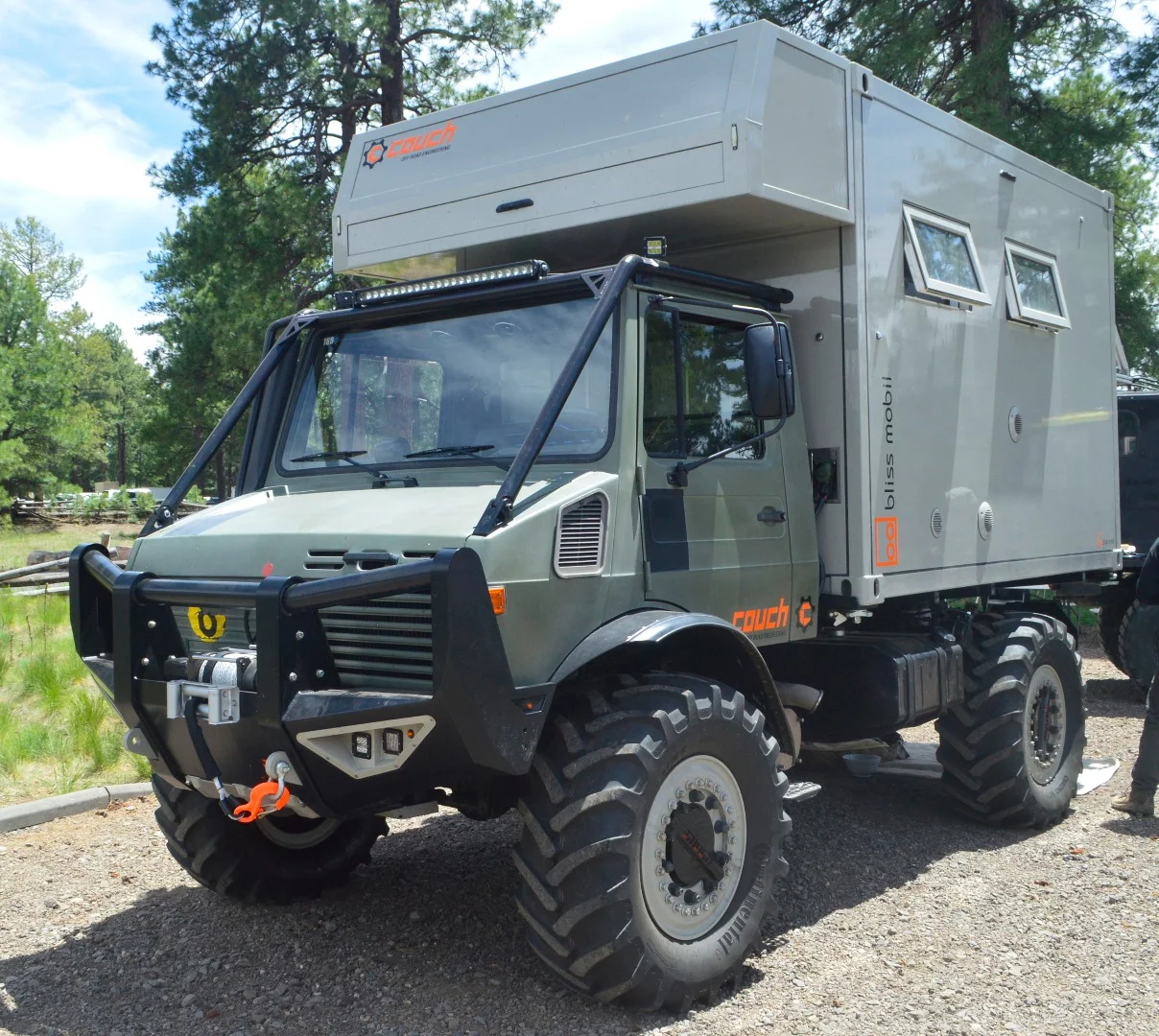 This rugged expedition vehicle from Couch Engineering features a box from Dutch company Bliss Mobil