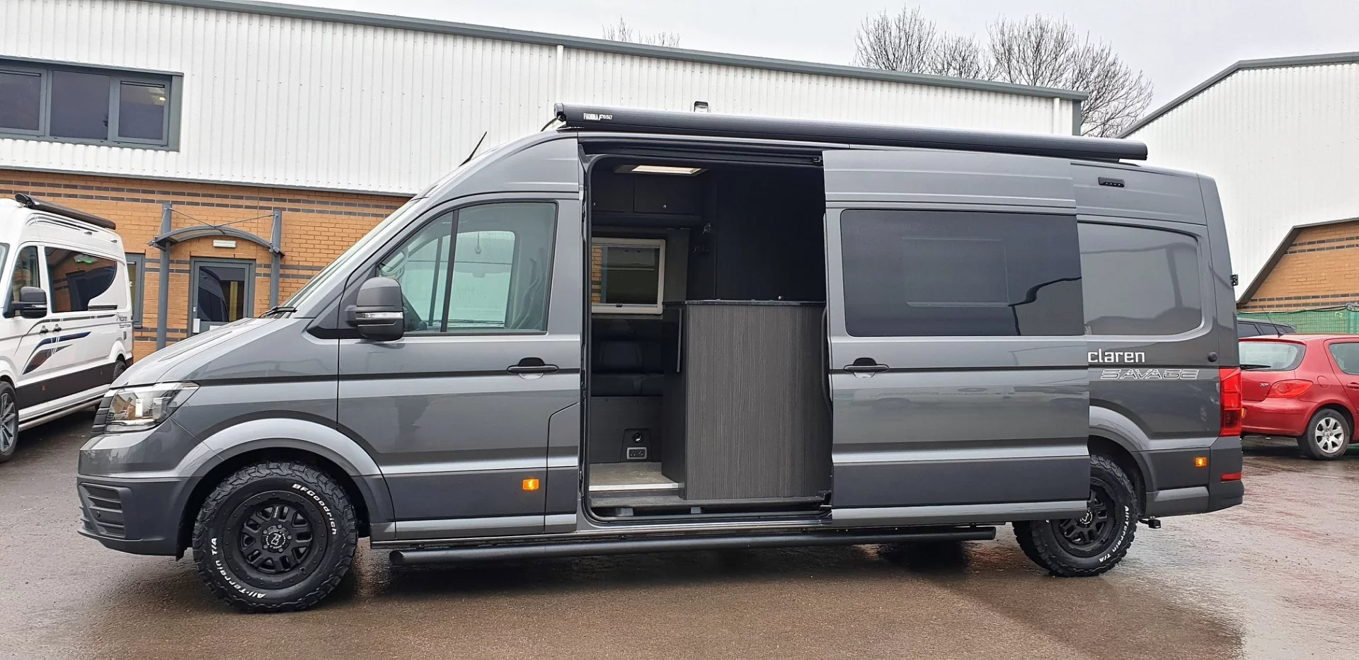 The Mclaren Savage camper van opens for adventure