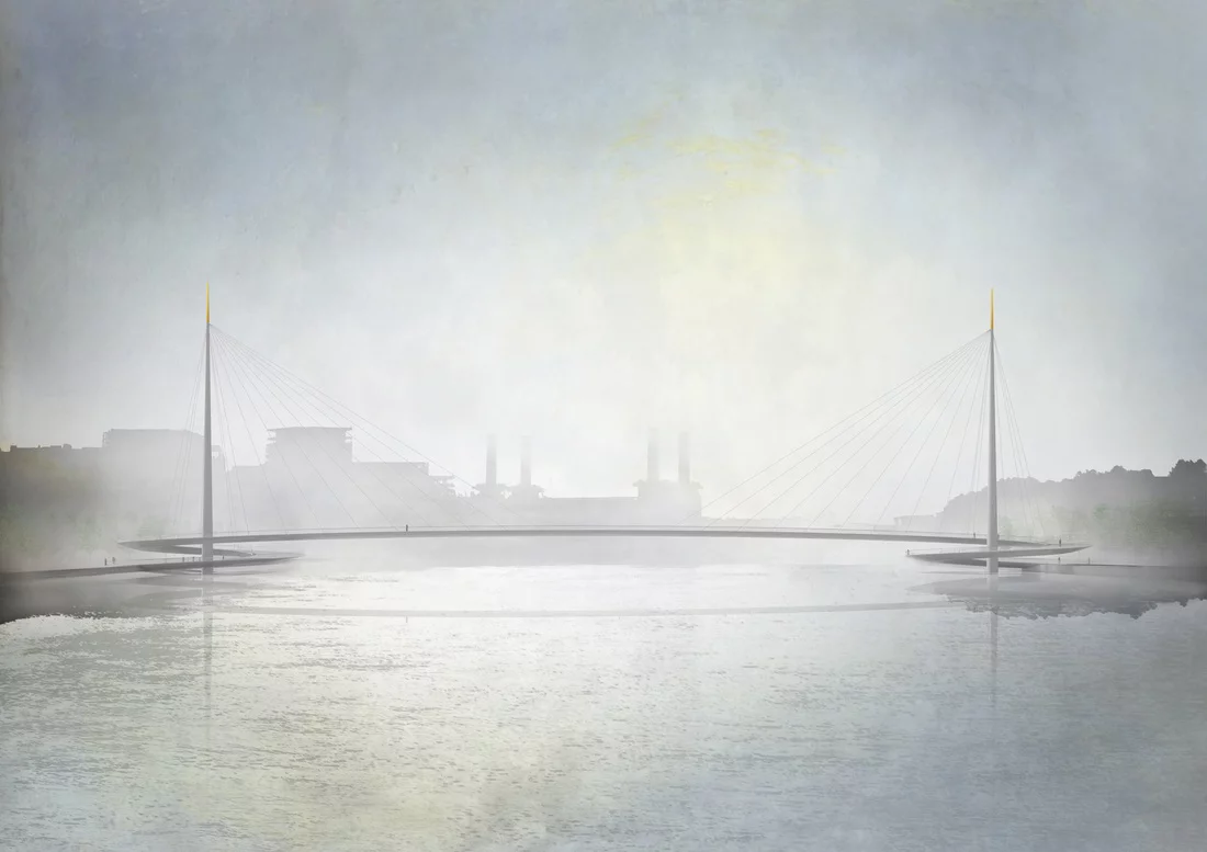 Elegant spirals and columns mark this design (Image: NEP Bridge Competition)