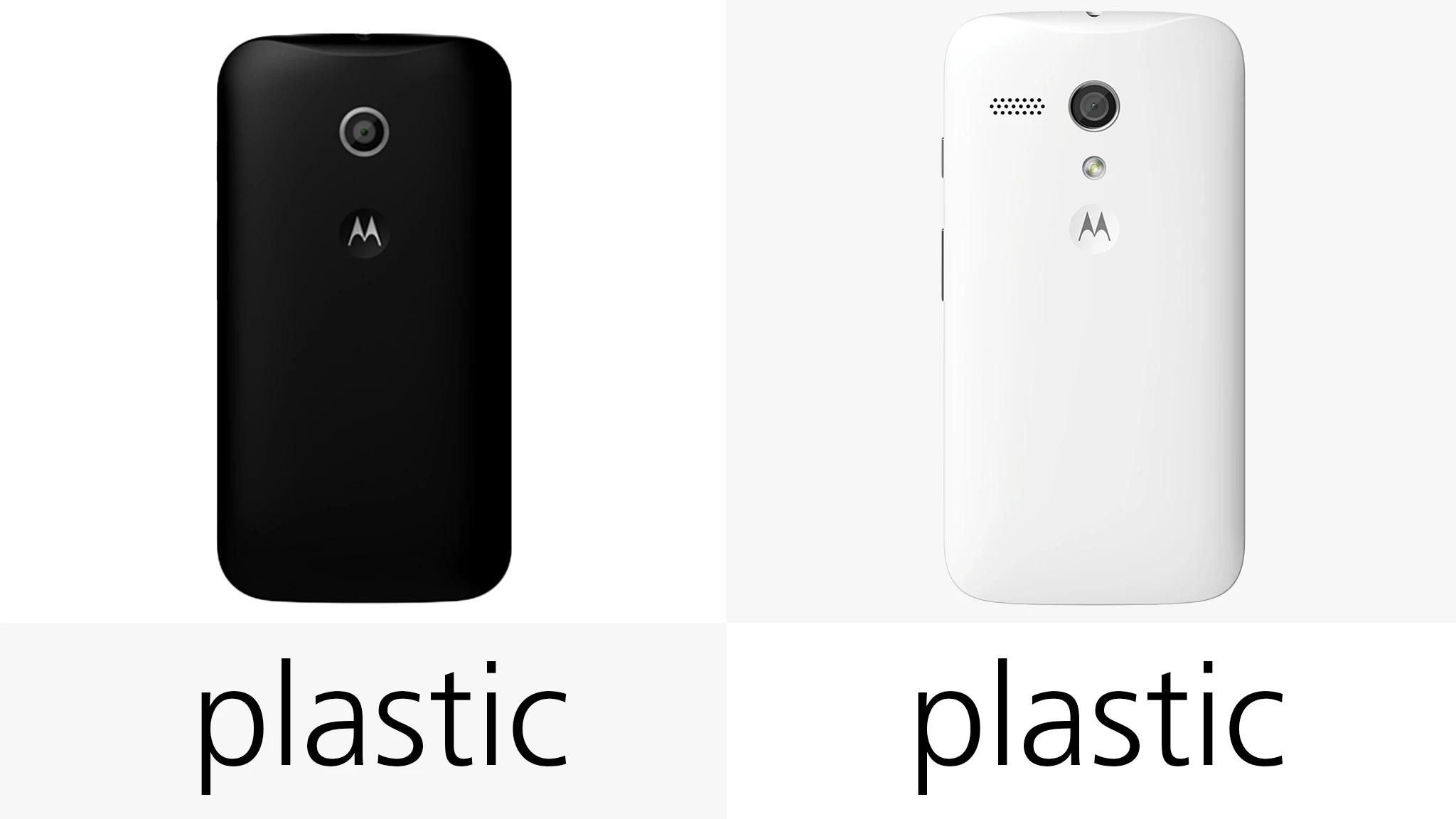 You won't find any aluminum builds on these two budget-minded phones