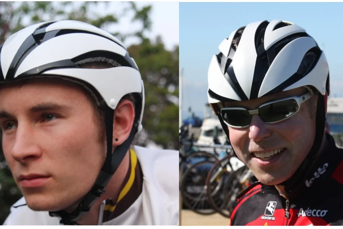 The Regenerative Helmet's two rear halves squeeze and lock together for that perfect fit