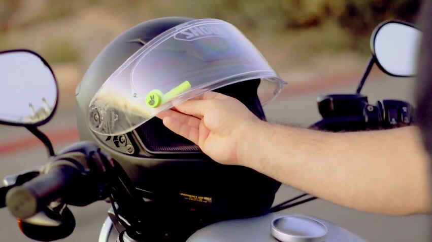 EyeCo can also be mounted on helmet visors