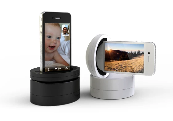Galileo is a motorized iPhone holder, that allows the user to remotely pan and tilt the phone