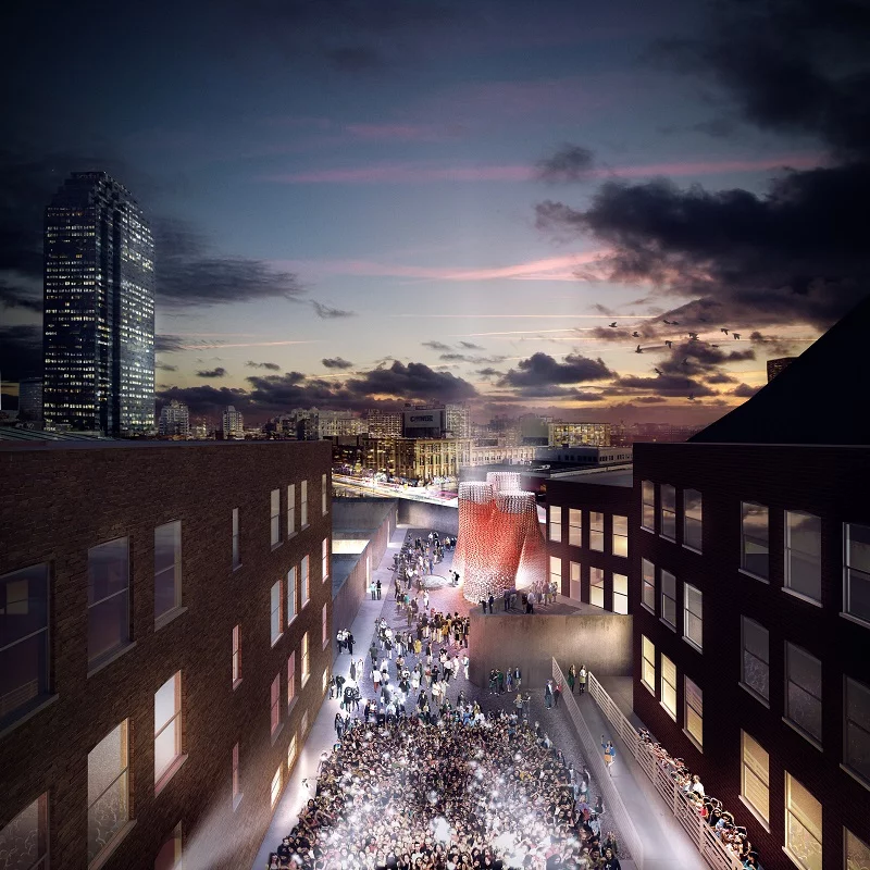 Hy-Fi uses reflective growing trays that are incorporated into the final structure