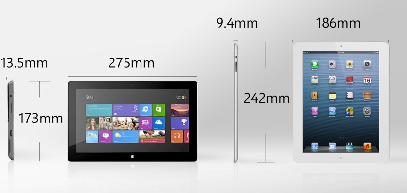 Surface is one thick tablet