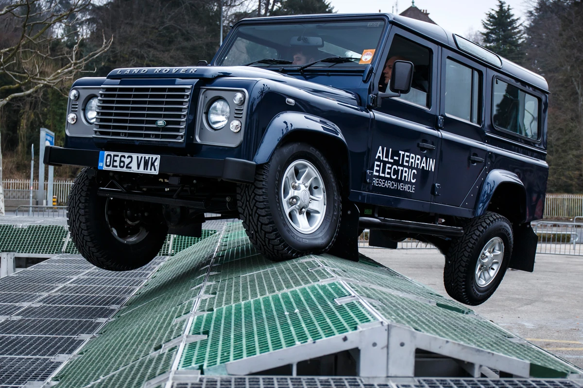An Electric Defender is the subject of an ongoing Land Rover research program known as the "Eden Project"
