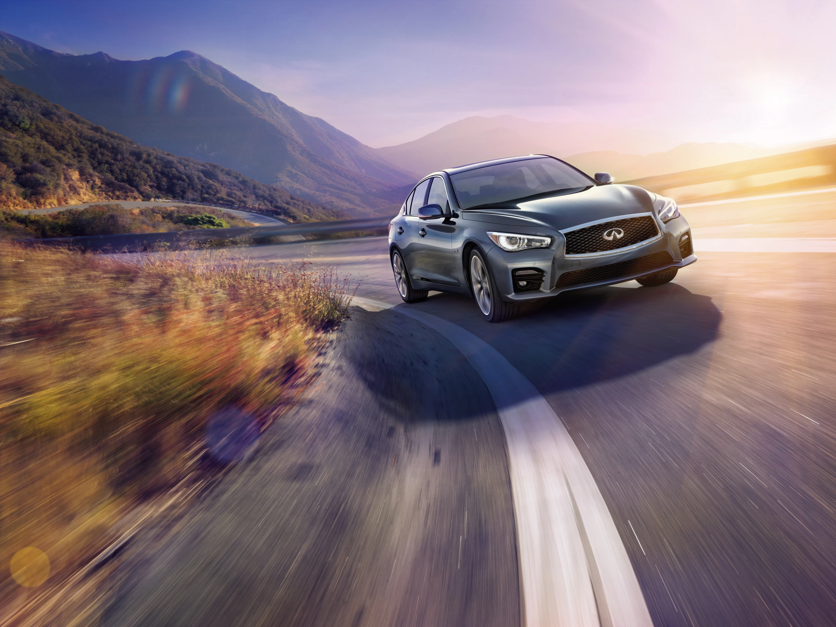 Infiniti's Active Lane Control camera based system is designed to keep the Q50 in its lane automatically, constantly adjusting for crosswinds and road irregularities