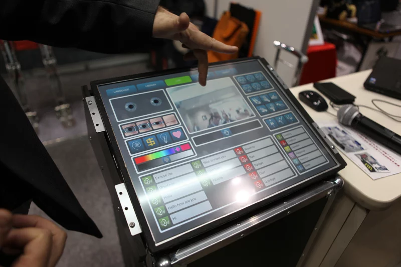 The Robothespian control panel