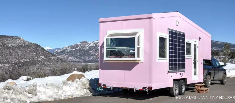 The Tucson is pink on one side and green on the other, as per the owner's wishes