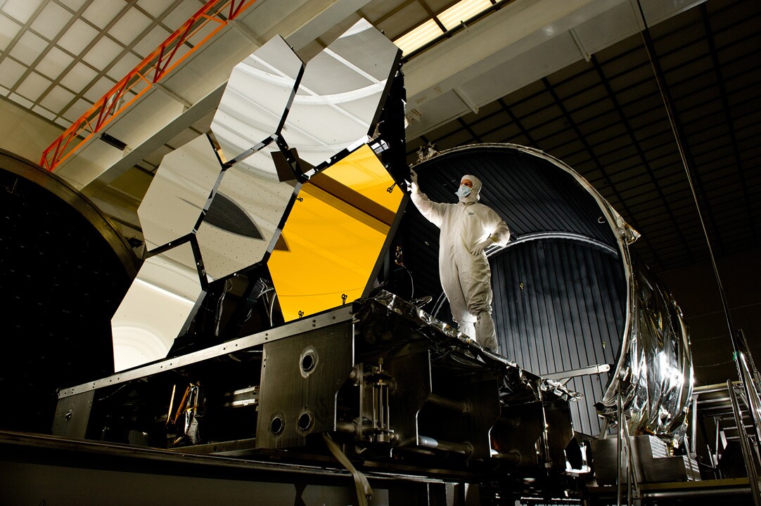 Searching for the origins of life with the James b Space Telescope