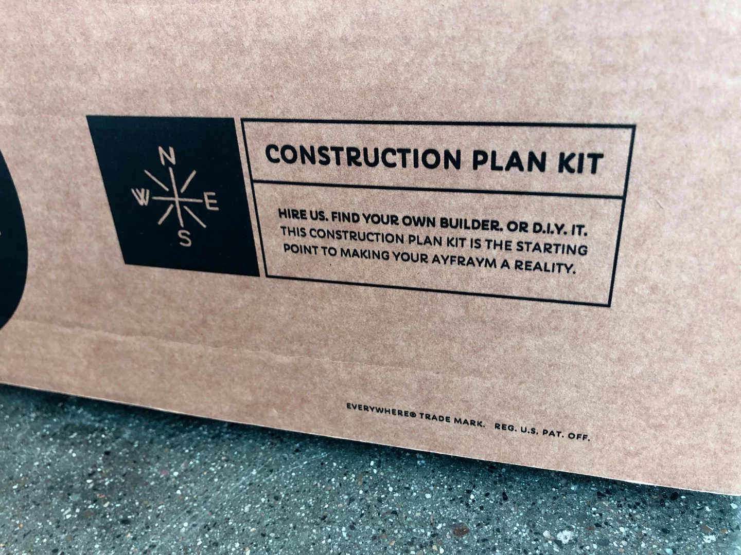 Purchasing the Ayfraym as a box of plans means you have to build it yourself or hire a contractor