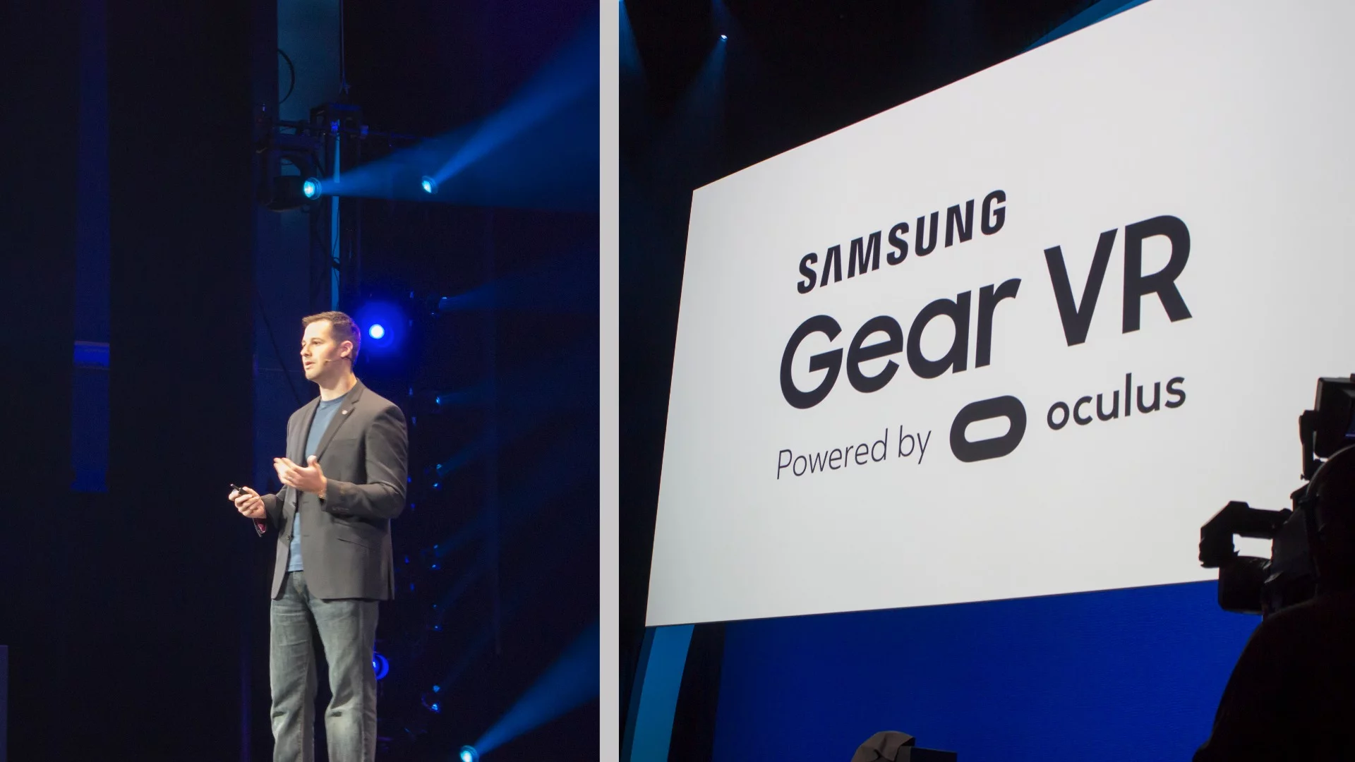 Oculus VR's Head of Mobile Max Cohen, talking about the new Gear VR at today's keynote