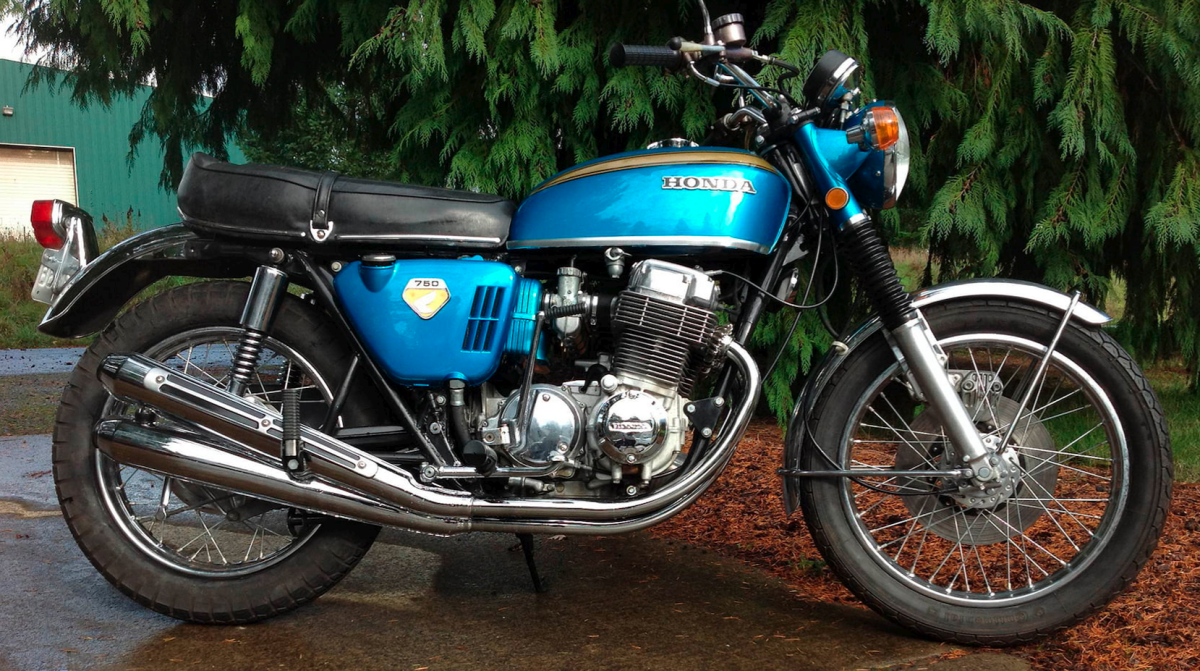 One of the early sandcast Honda 750 models with under 30,000 miles on it, restored to museum quality with many NOS parts, the price of the original sandcast CB750s can sometimes really skyrocket if two people want them. This one fetched $32,450, but there is one rarer: there were four original prototype bikes and one of them sold at auction on eBay for $148,100 in 2014.
