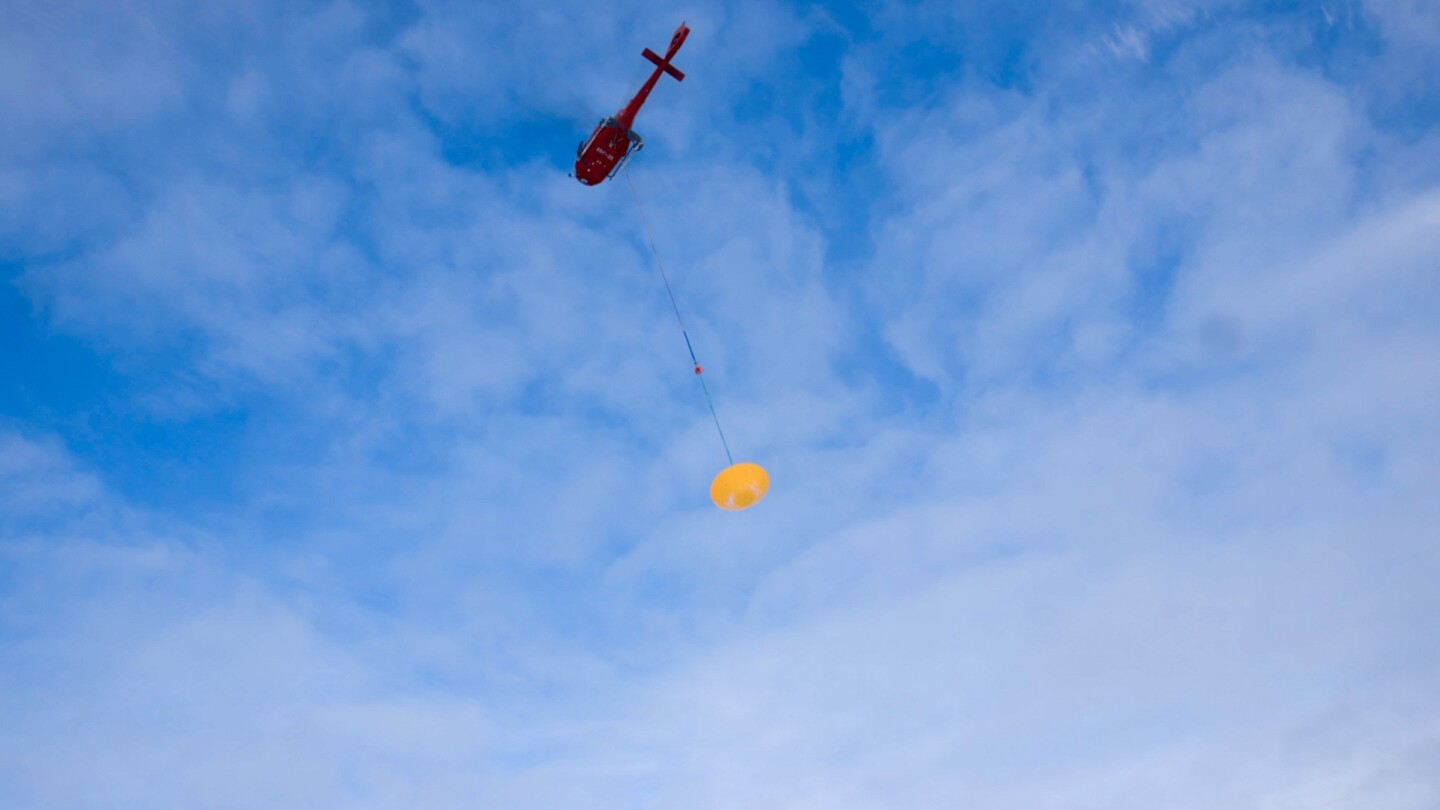 The parachutes for the ExoMars 2020 mission undergo testing earlier in the year