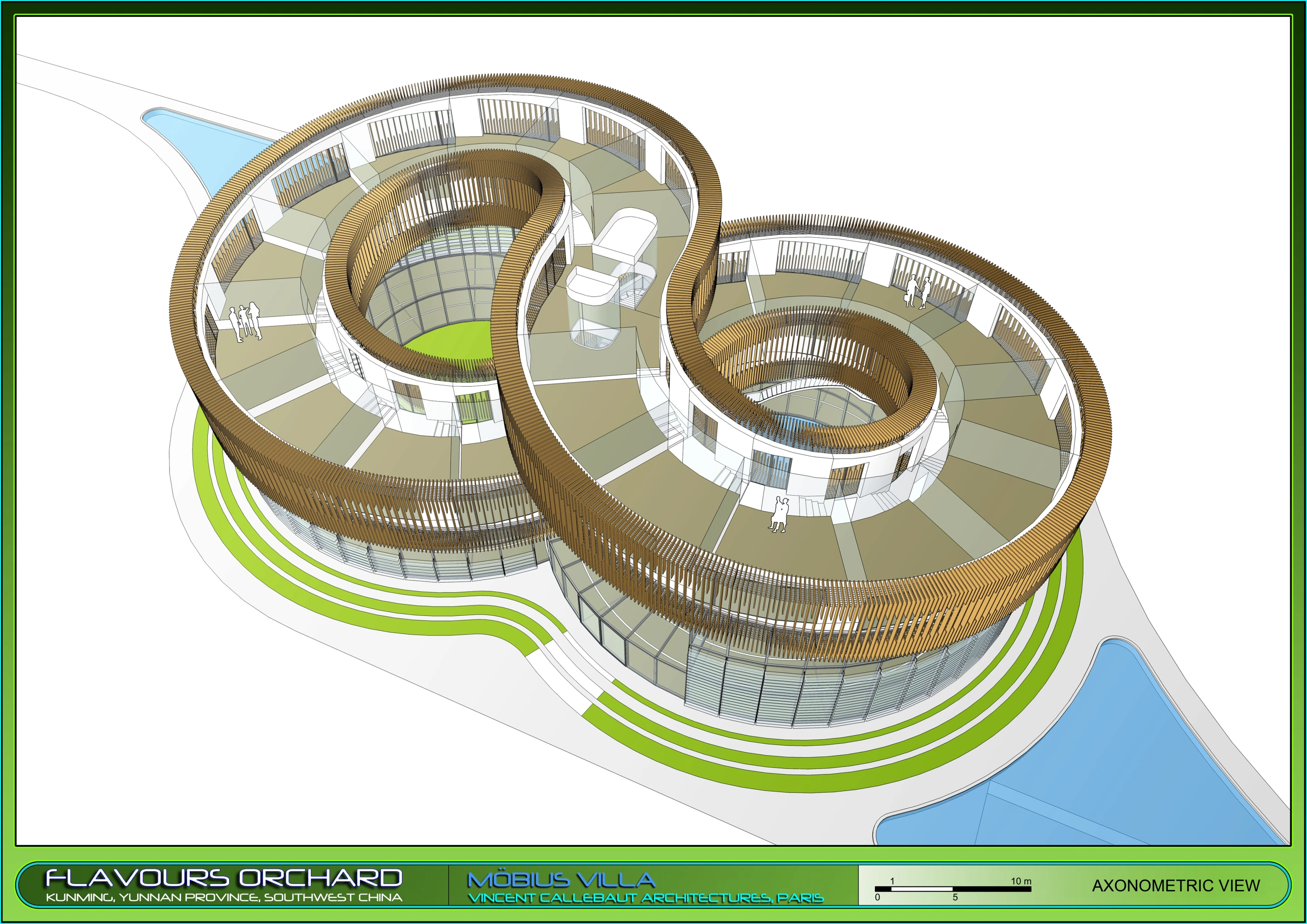 Mobius Villa axonometric view 2 (Image: Vincent Callebaut Architectures)