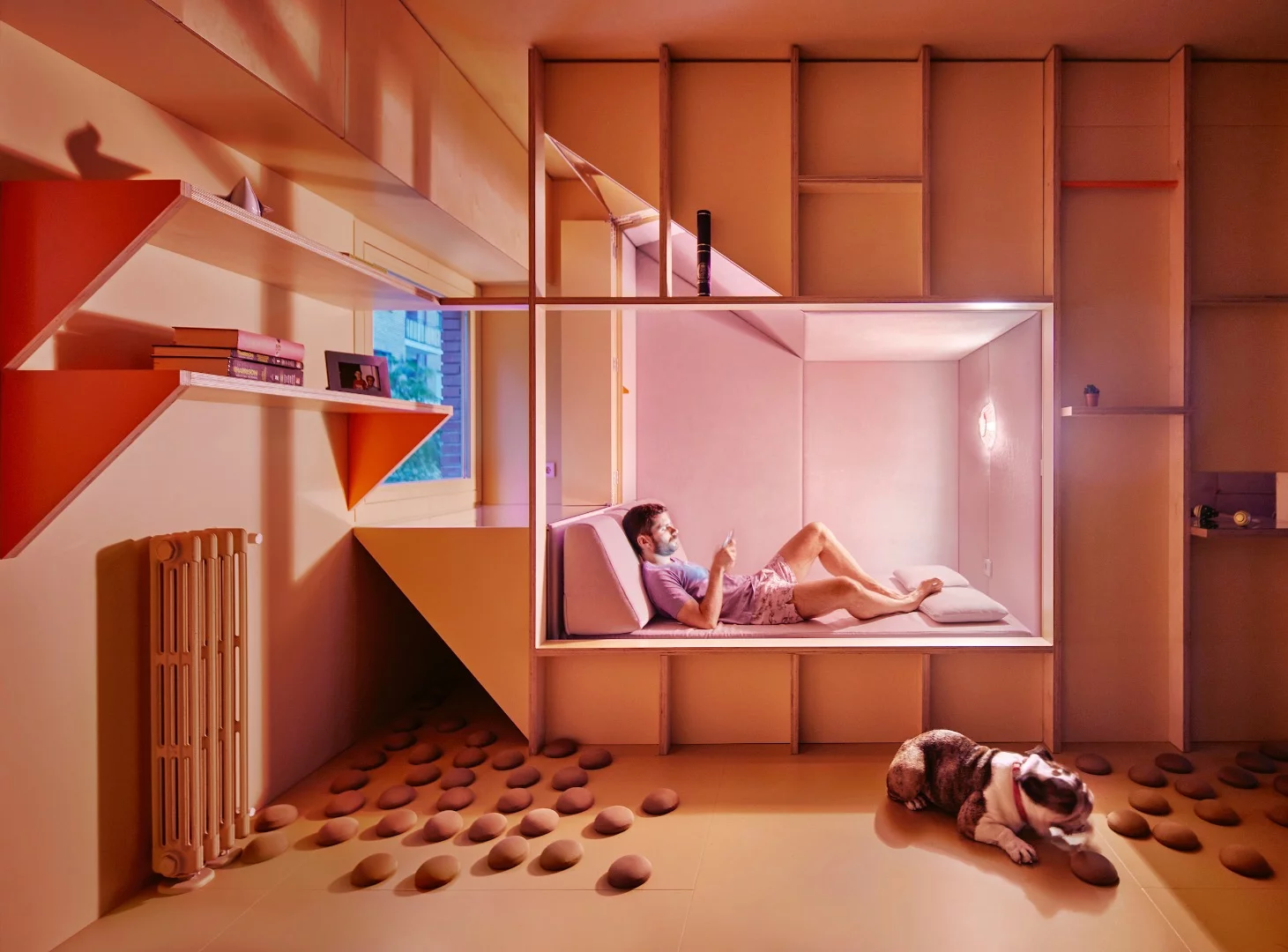 The recently-completed Madrid apartment has a total floorspace of 46 sq m (495 sq ft)