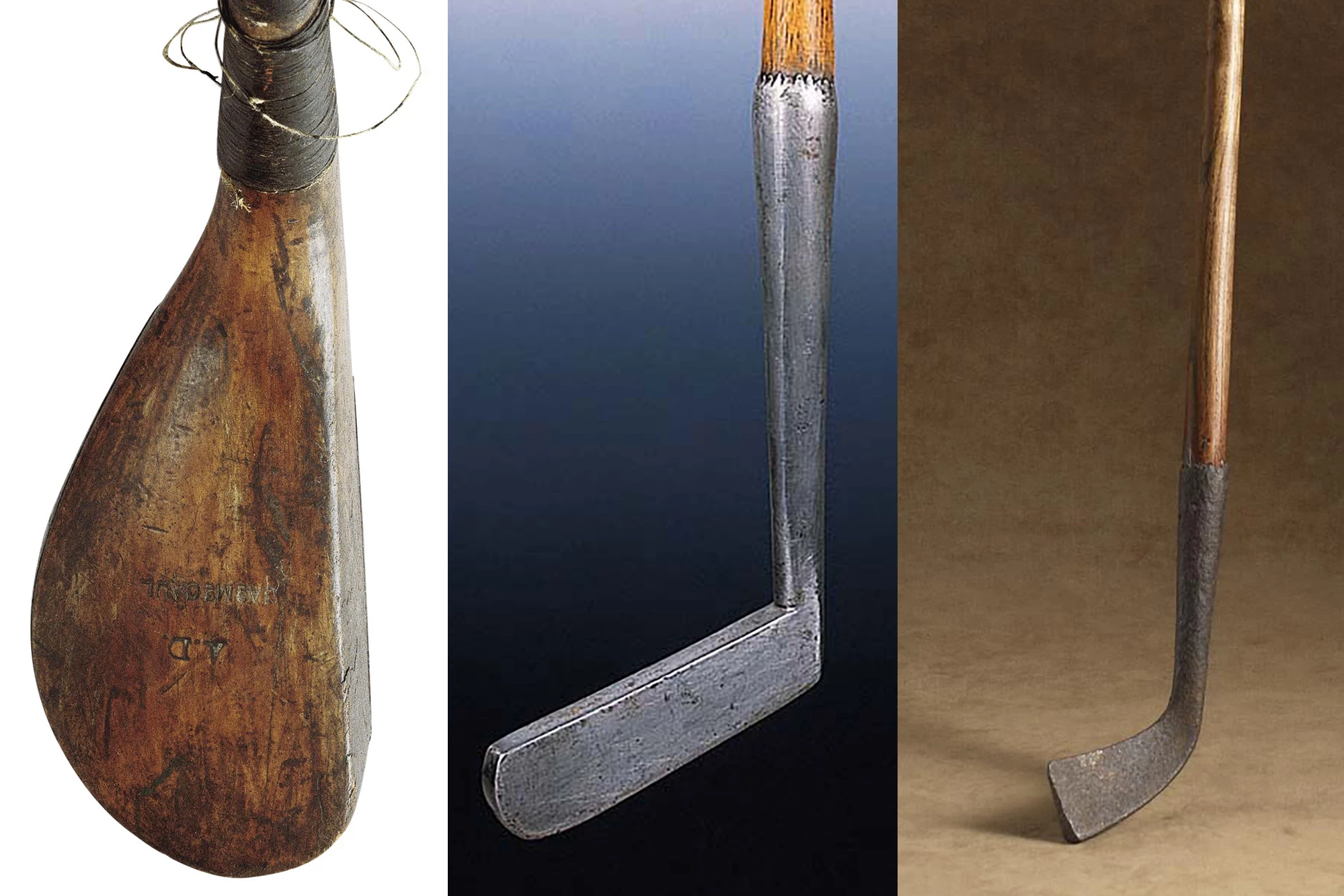 The three most expensive golf clubs sold to this point in time are an 18th century long-nosed putter attributed to Andrew Dickson, 18th century sold by Sotheby’s on September 27, 2007 for $181,000, a late 18th/early 19th Century metal-headed blade-putter with fruitwood shaft sold by Christie’s on July 7, 1998 for £106,000 (US$173,617), and 17th century square toe light iron sold by Sotheby’s on September 27, 2007 for $151,000.