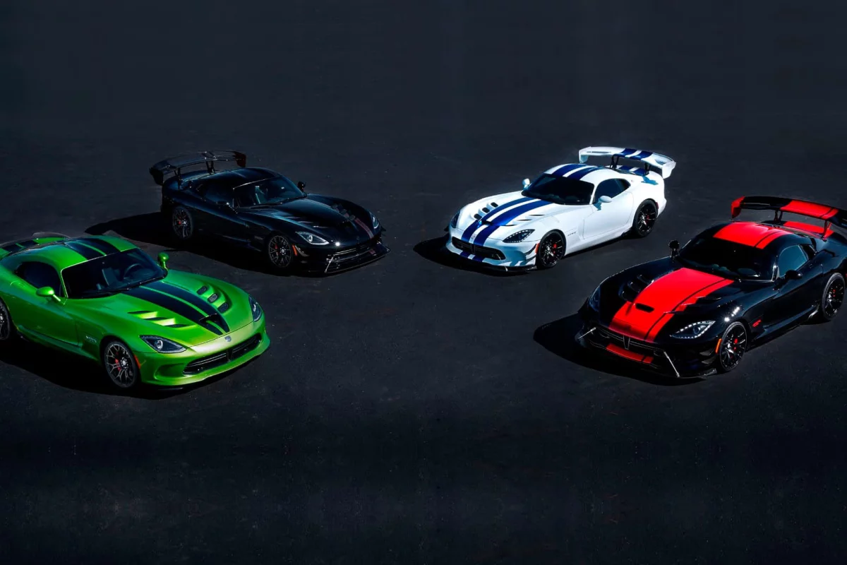 Four of the five special edition Vipers that will be produced in 2017