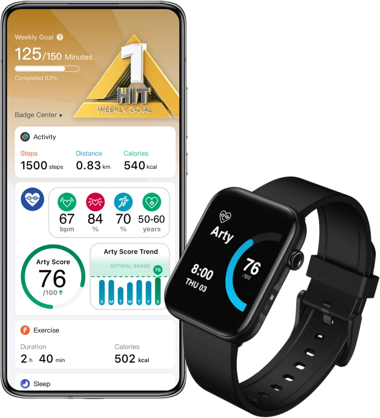 The TicWatch GTH Pro is the first smartwatch to feature the Arty Heart Health analytics platform from CardieX subsidiary ATCOR