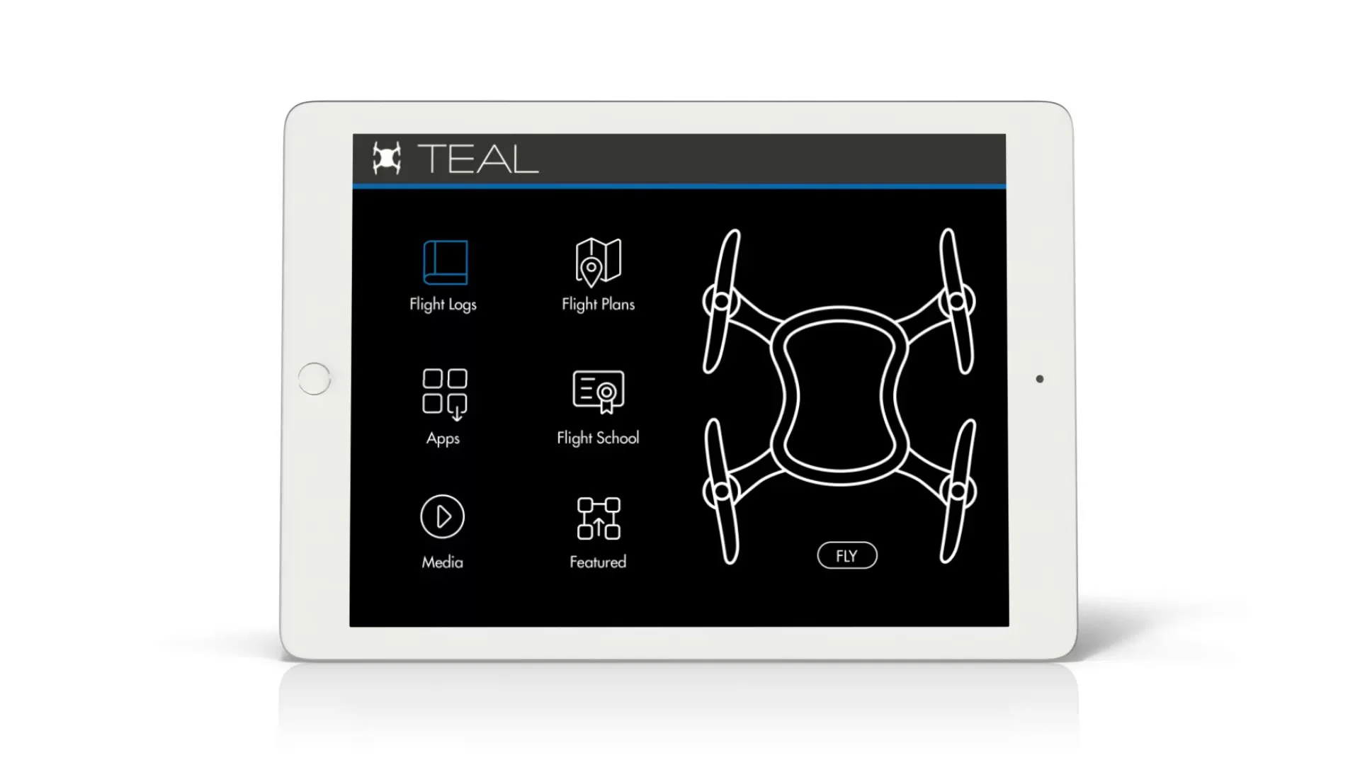Teal: mockup of the initial flight app
