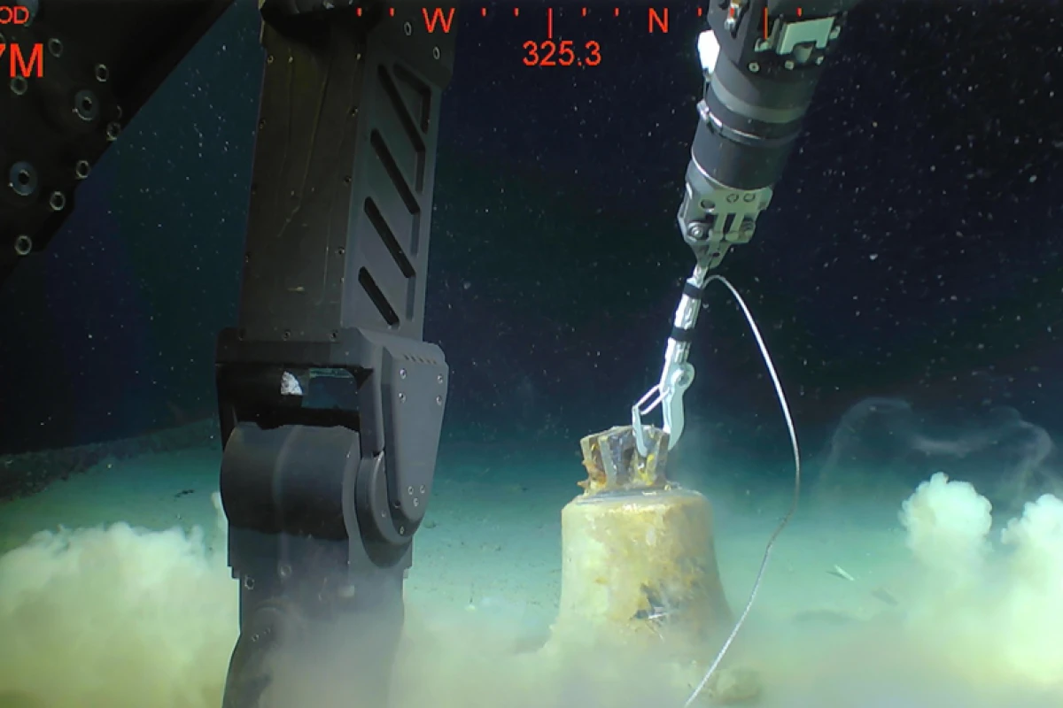 The bell of HMS Hood recovered after 74 years