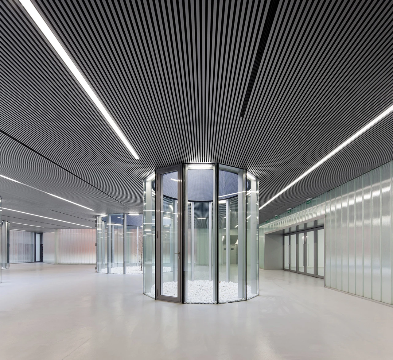 The reworked interior now contains auditoria, classrooms and activity rooms for large gatherings