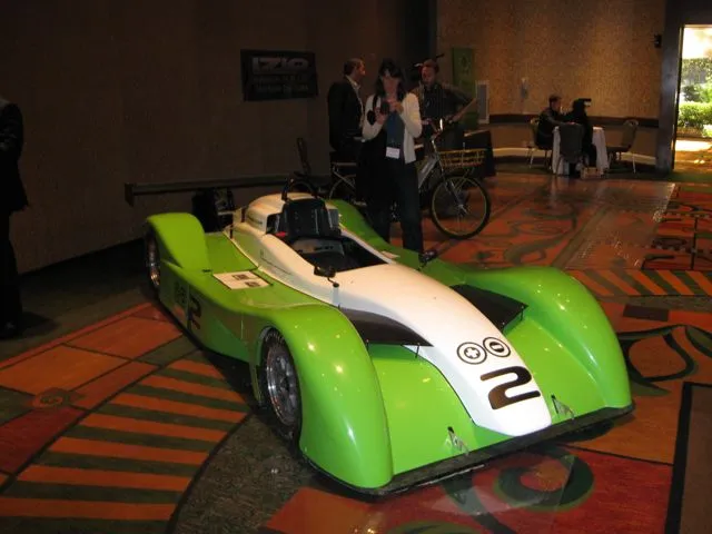 One of Kleenspeed's electric race cars on display