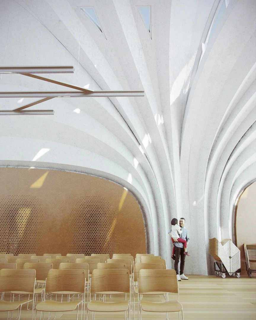 Interestingly, ZHA plans to combine local concrete construction techniques with an industrial robot made by robotic firm Odic