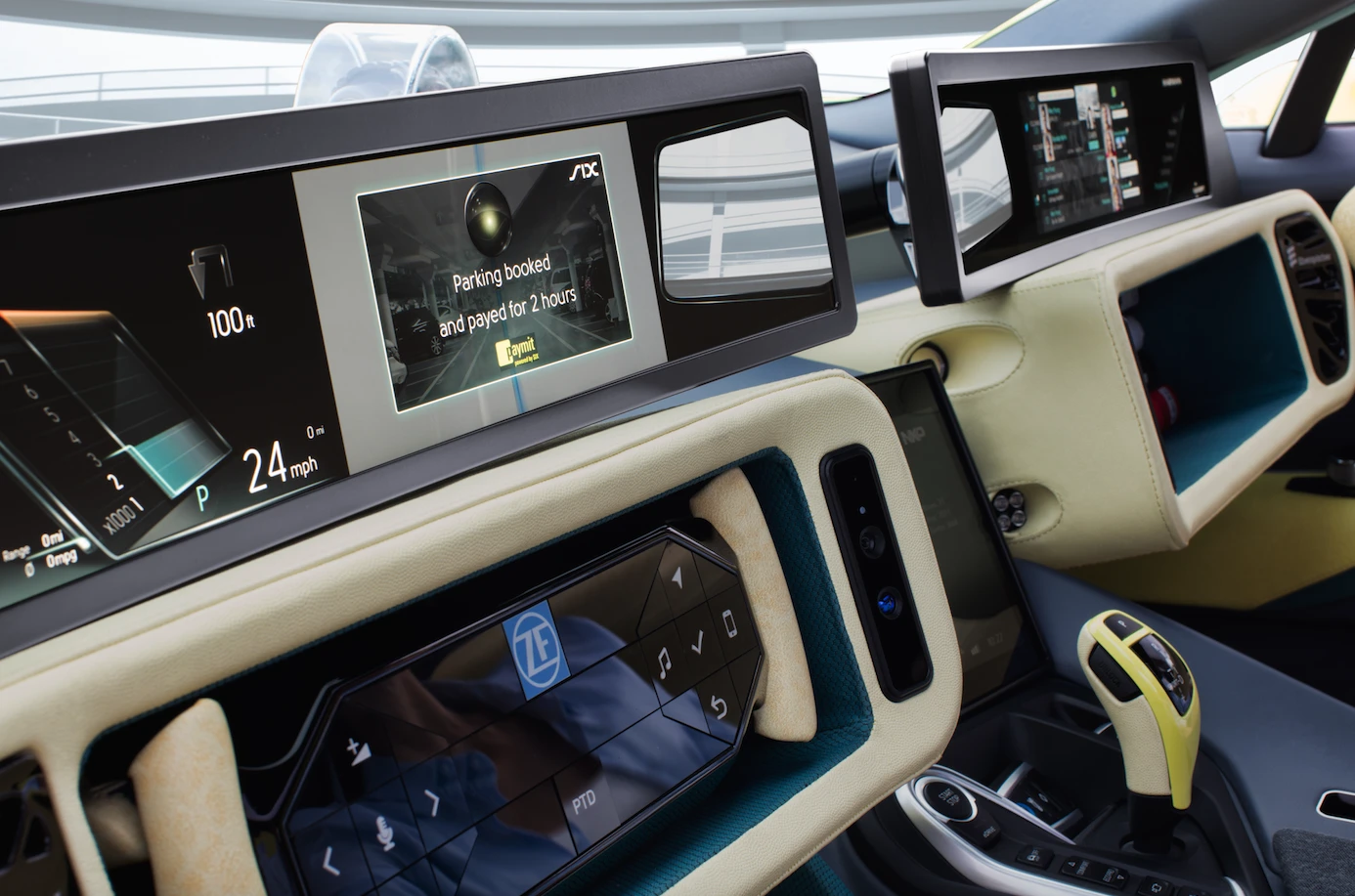Rinspeed's infotainment system operates by voice, gesture, touch and physical control