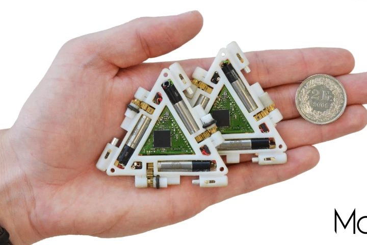 The Mori robot is at its core a small triangular structure