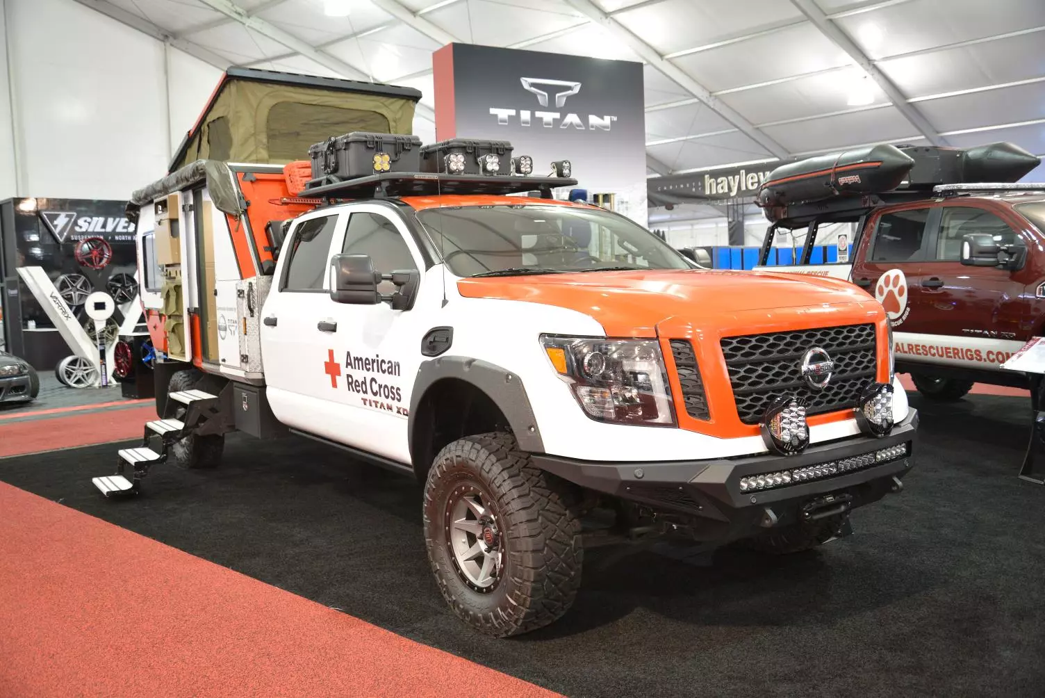 Nissan continues showing the Titan's search-and-rescue toughness with the one-of-a-kind Ultimate Service Titan, a mobile response unit built to serve with American Red Cross in South Florida