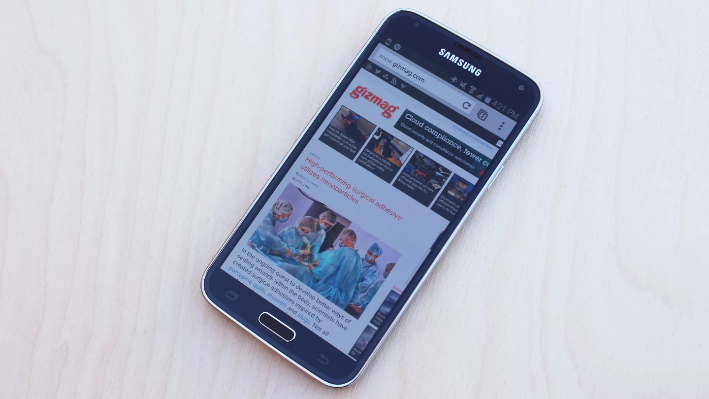 The GS5's 5.1-in display looks great – and gives you 4 percent more real estate than the GS4's screen did