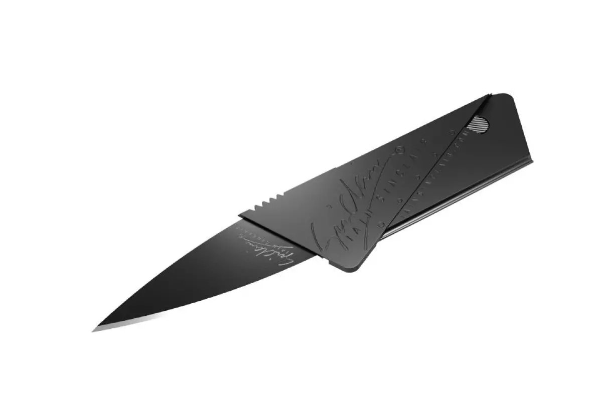 The Cardsharp 2 is available in natural brushed stainless steel and Teflon black blade colors