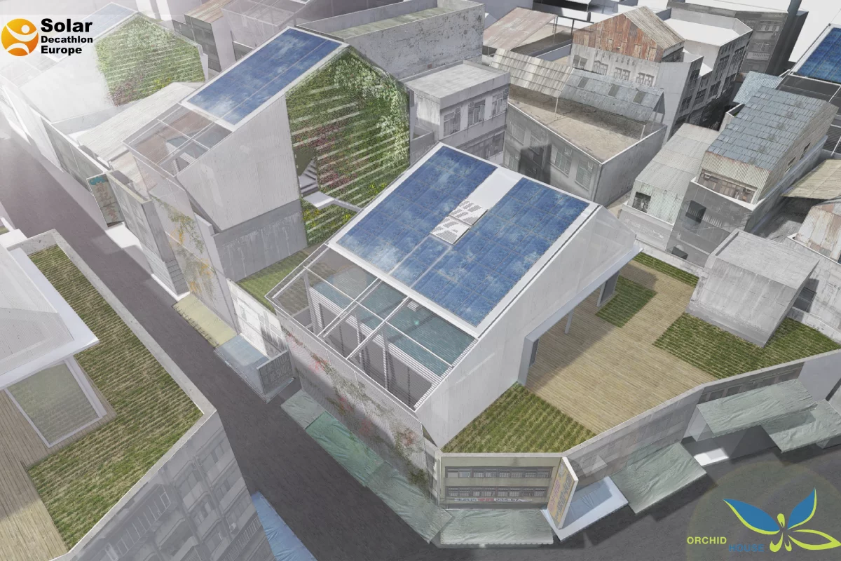 The design of the Orchid House was inspired by Tawian's innovative greenhouse technologies uses to cultivate the Orchid flower