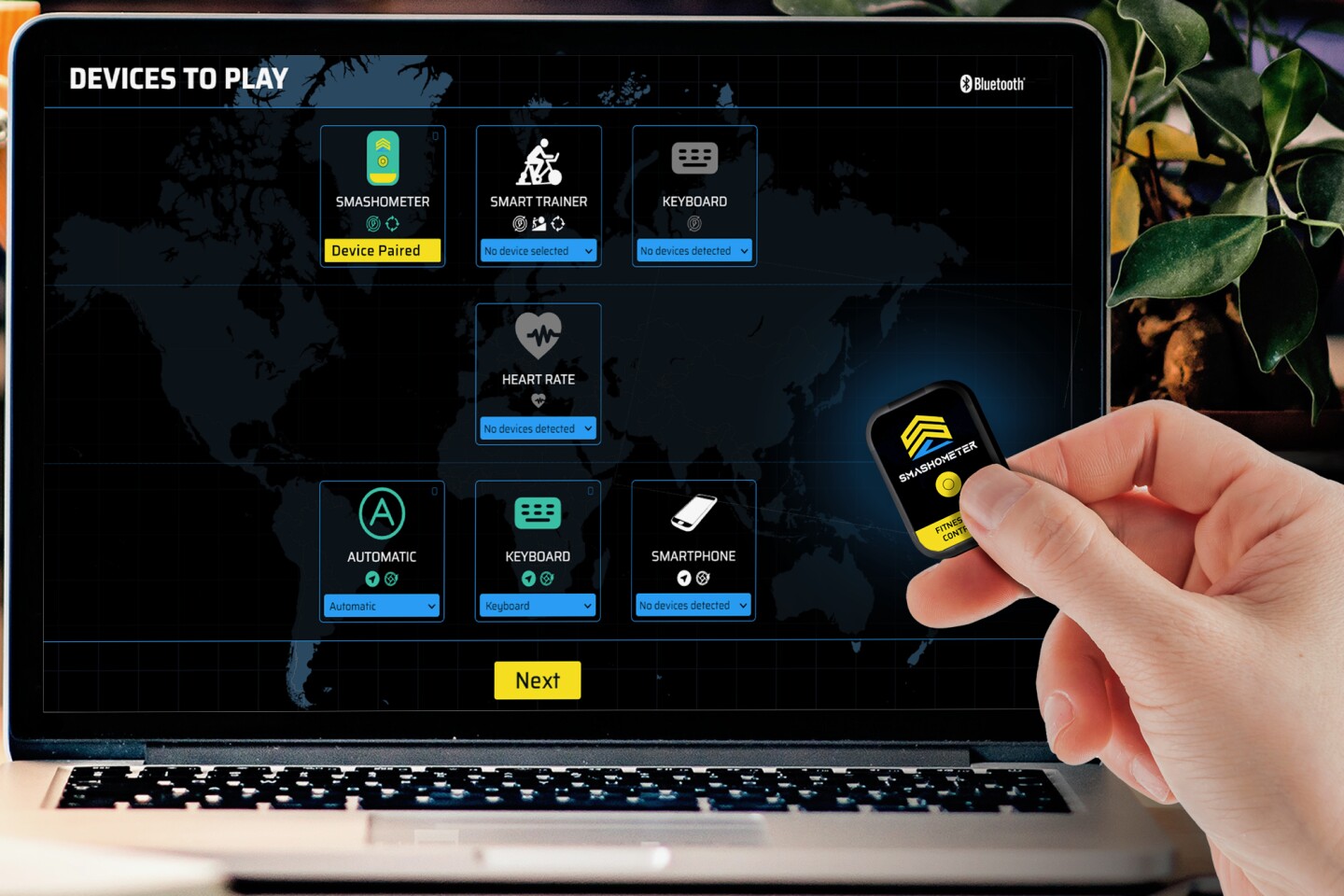 The Smashometer gets paired to the user's computer – and hopefully soon to their tablet