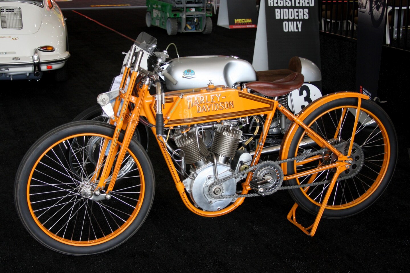 1915 Harley-Davidson 11K Board Tracker Price: $99,000 | Estimate: $50,000 - $60,000 | Auctioneer: Mecum | Lot S12 | Auction Description
