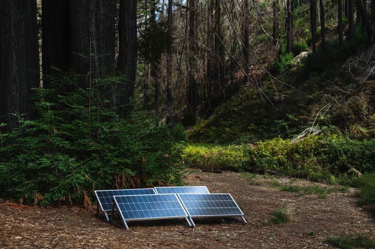 The powered "Full Portal" includes a battery and solar charging for integrated lighting and a fan